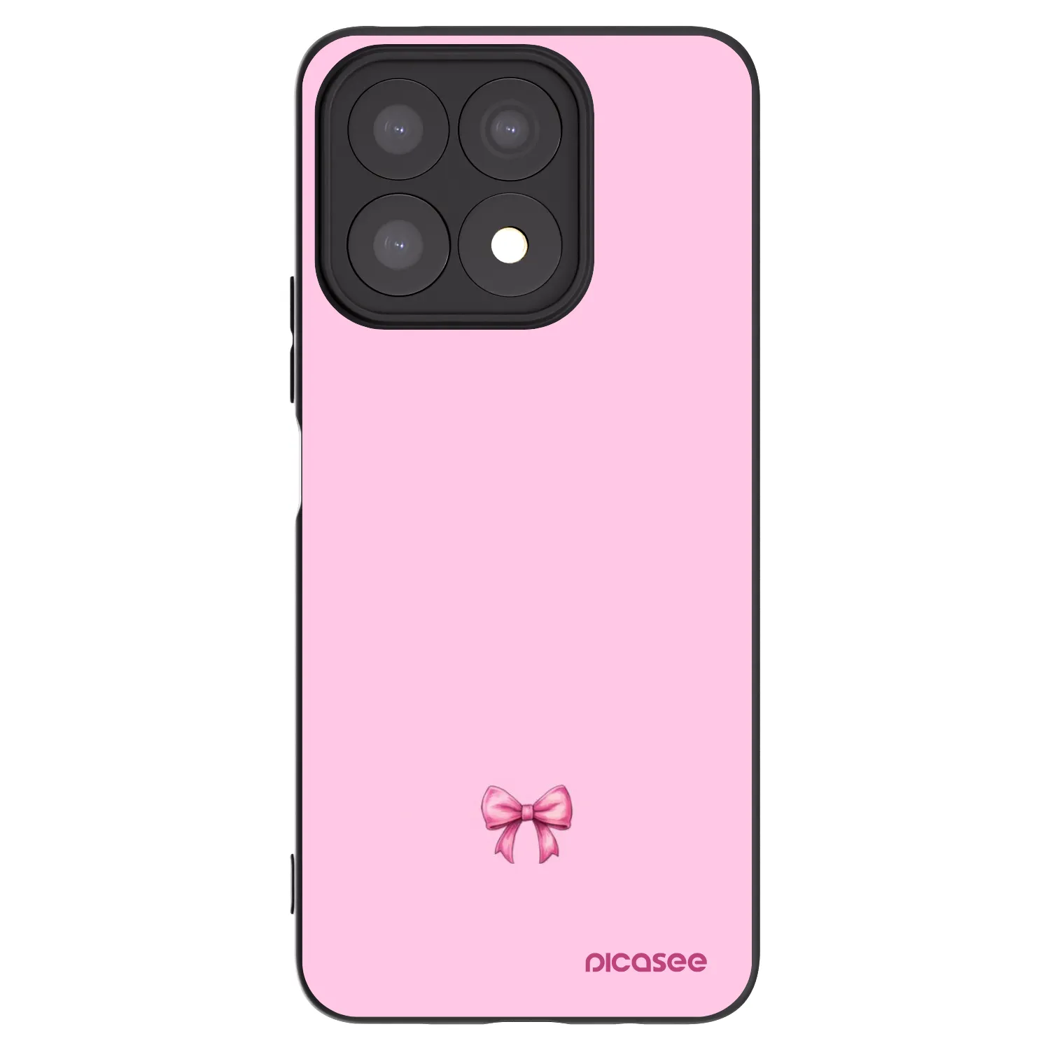Picasee husă neagră din silicon pentru Honor X8a - Blush bow
