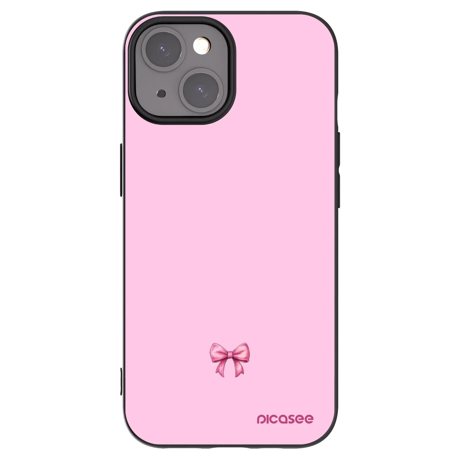 Picasee husă neagră din silicon pentru Apple iPhone 15 - Blush bow