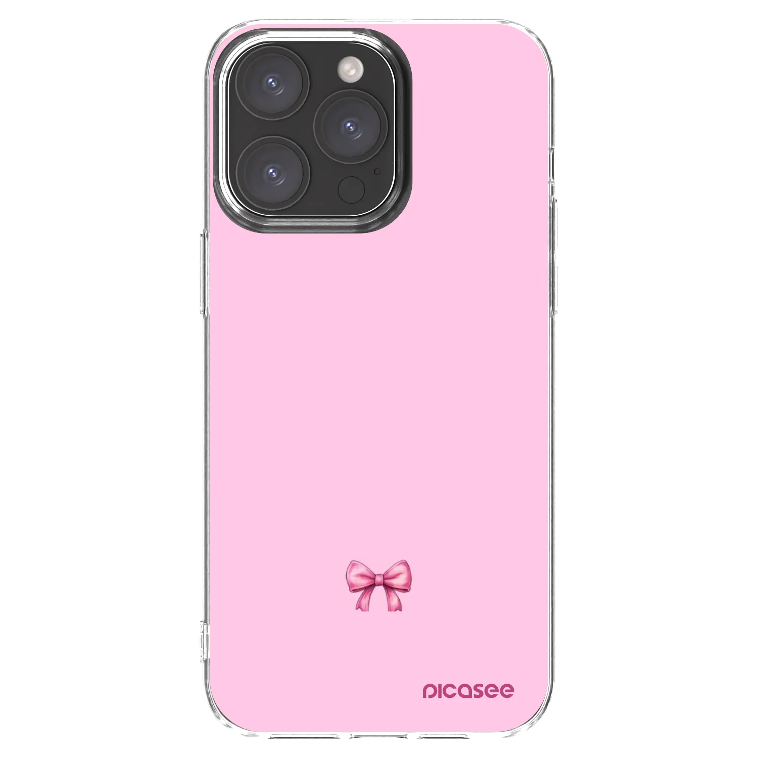Picasee husă transparentă din silicon pentru Apple iPhone 15 Pro Max - Blush bow