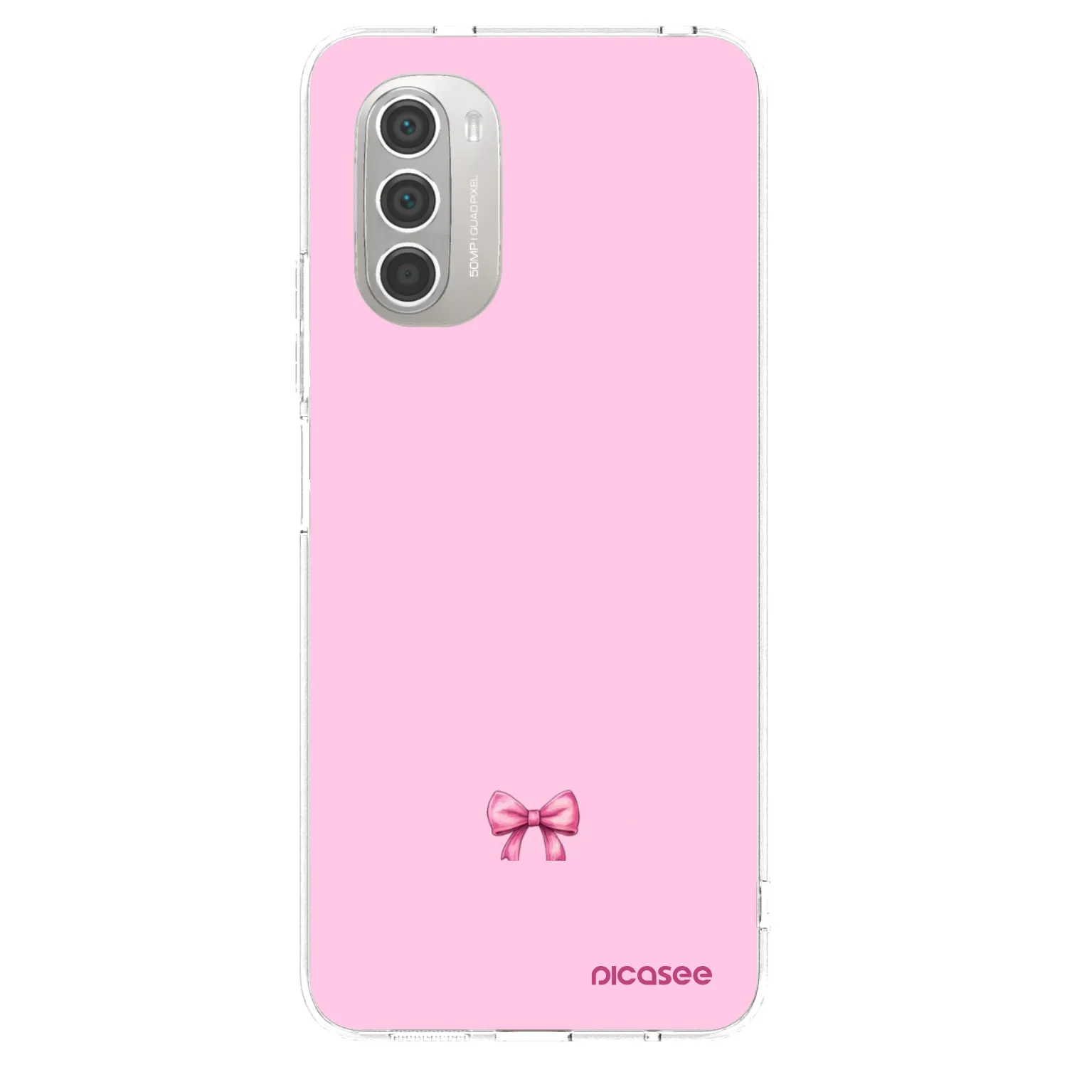 Picasee husă transparentă din silicon pentru Motorola Moto G51 - Blush bow
