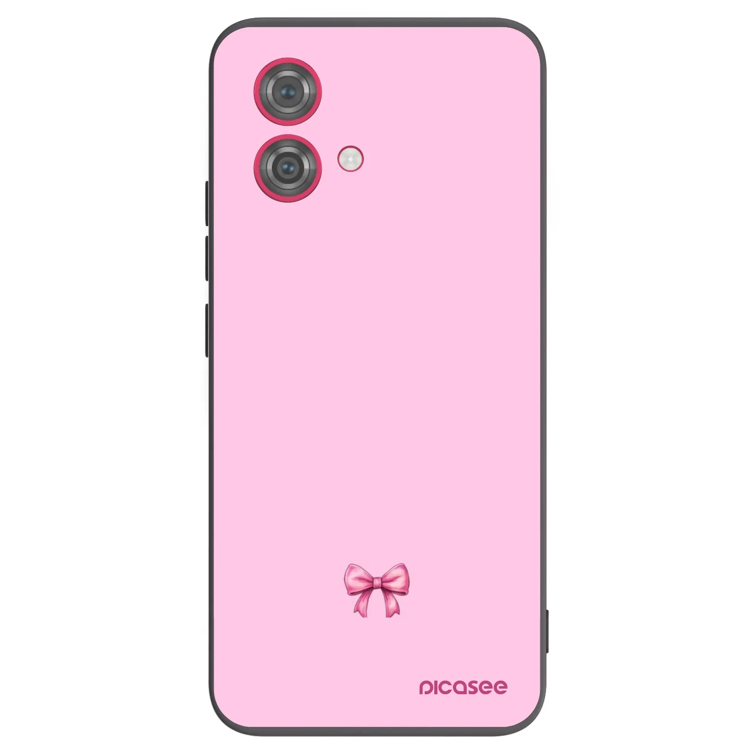Picasee husă neagră din silicon pentru Motorola Moto G84 5G - Blush bow