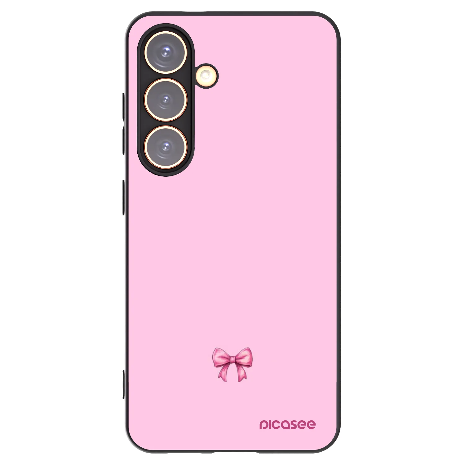 Picasee husă neagră din silicon pentru Samsung Galaxy S24 S921B 5G - Blush bow