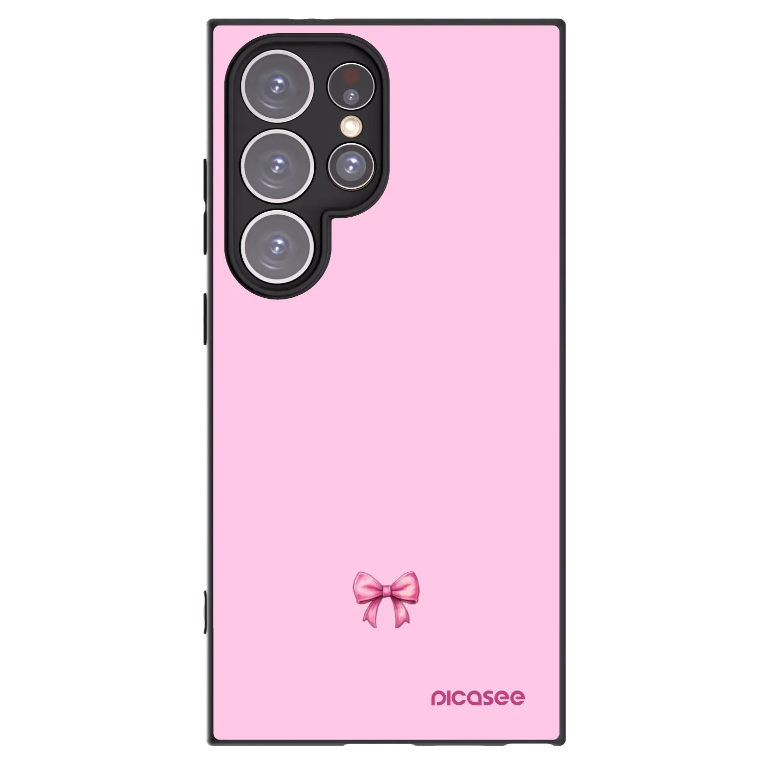 Picasee husă neagră din silicon pentru Samsung Galaxy S24 Ultra S928B 5G - Blush bow