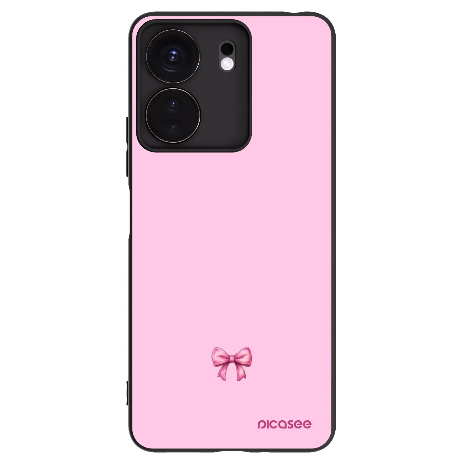 Picasee husă neagră din silicon pentru Xiaomi Redmi 13C 4G - Blush bow
