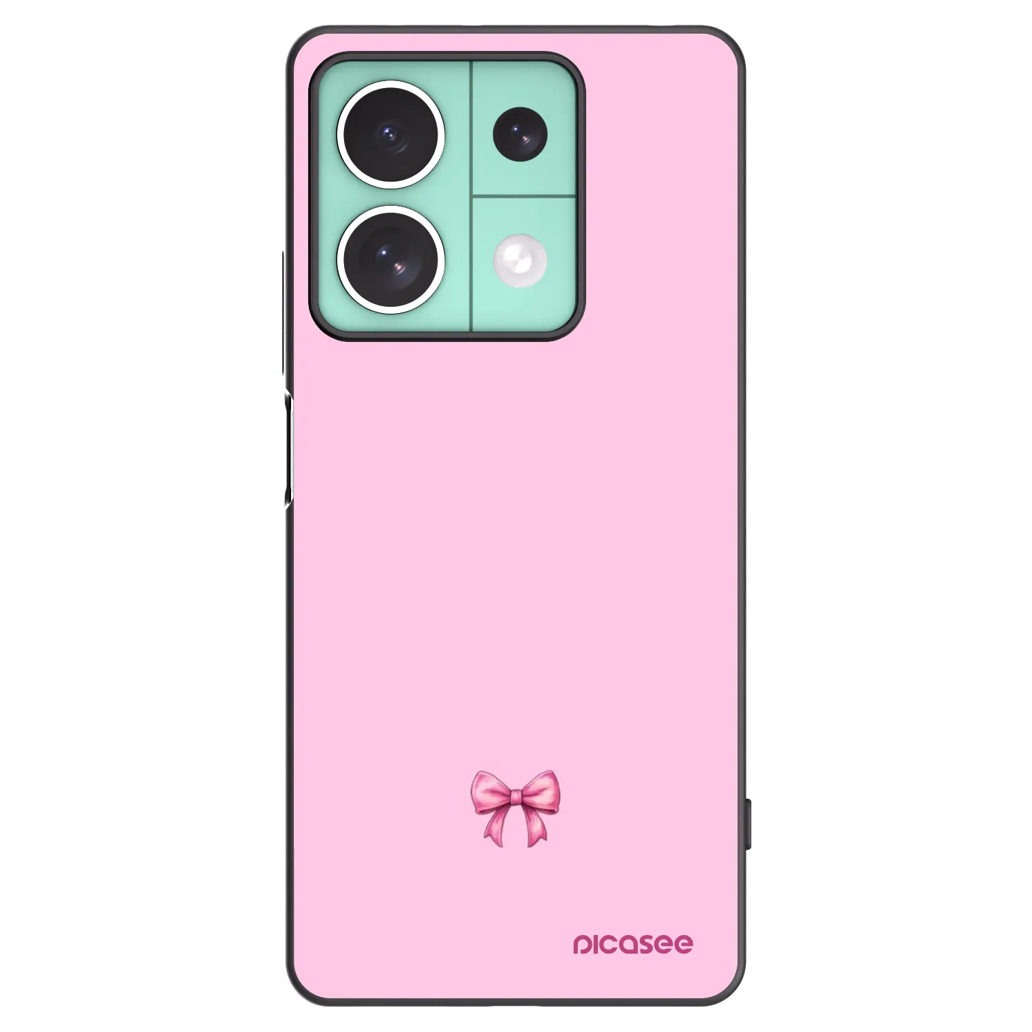 Picasee husă neagră din silicon pentru Xiaomi Redmi Note 13 5G - Blush bow