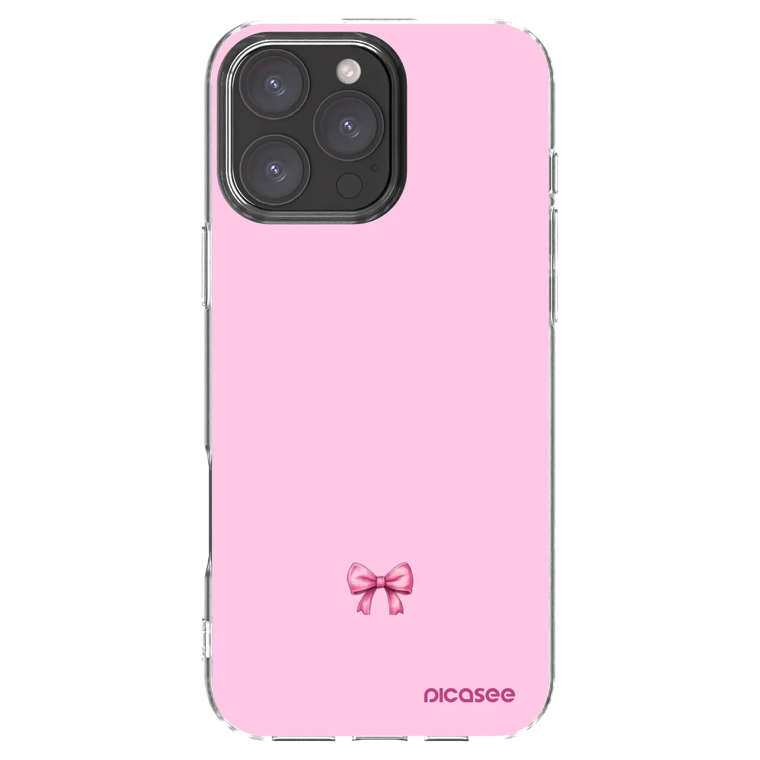Picasee husă transparentă din silicon pentru Apple iPhone 16 Pro Max - Blush bow