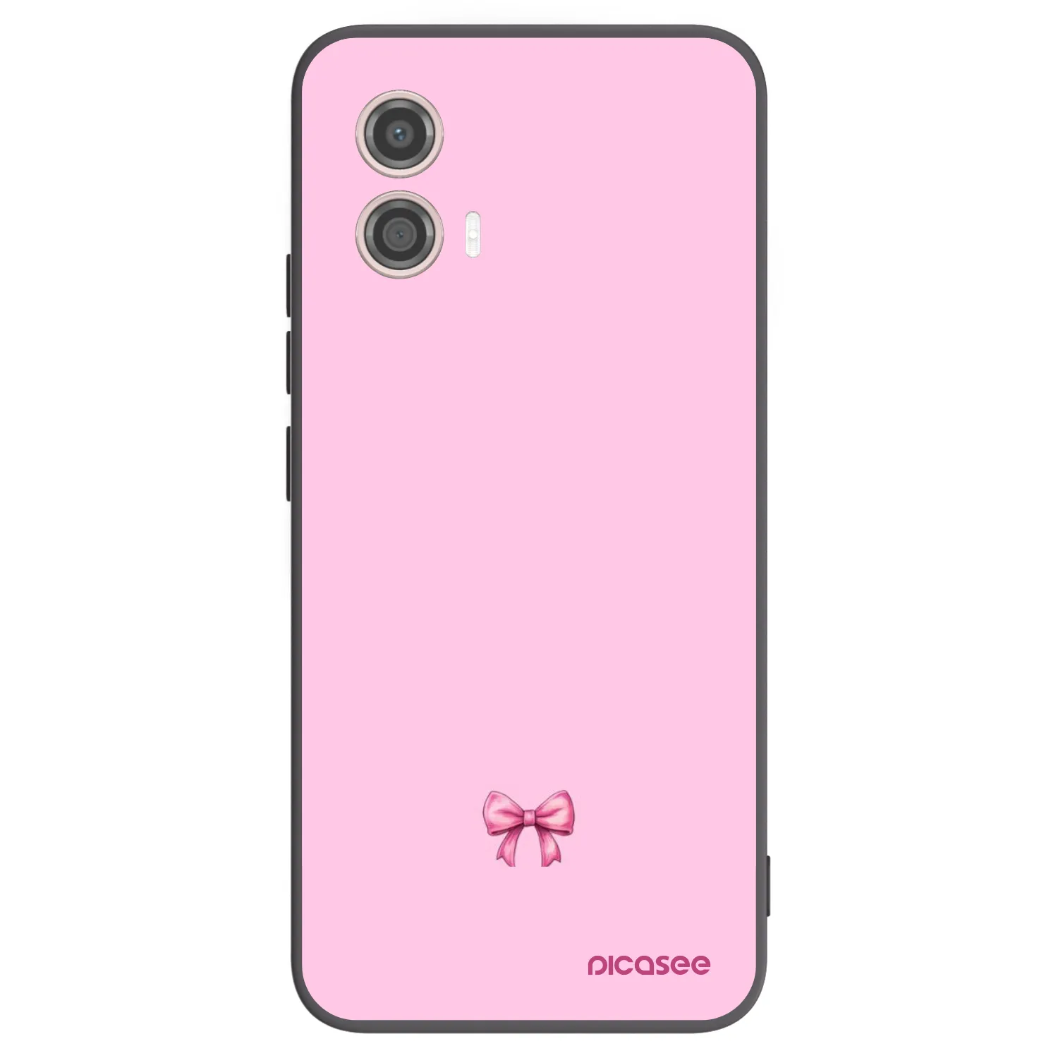 Picasee husă neagră din silicon pentru Motorola Moto G53 5G - Blush bow