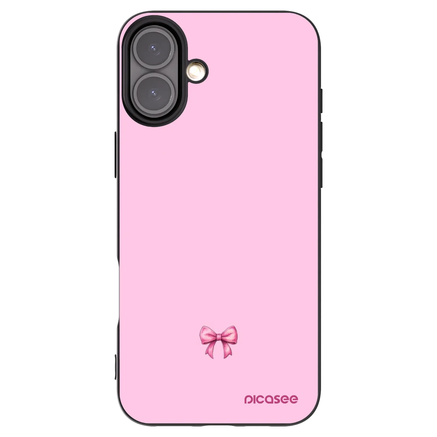 Picasee husă neagră din silicon pentru Apple iPhone 16 Plus - Blush bow