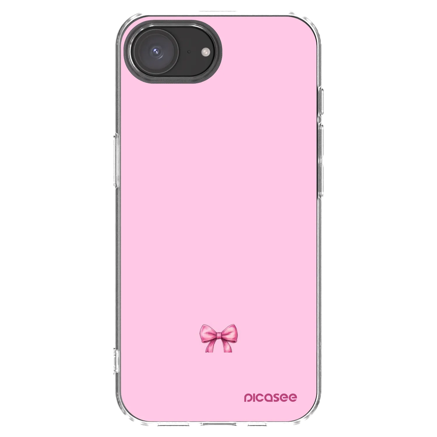 Picasee husă transparentă din silicon pentru Apple iPhone 16e - Blush bow