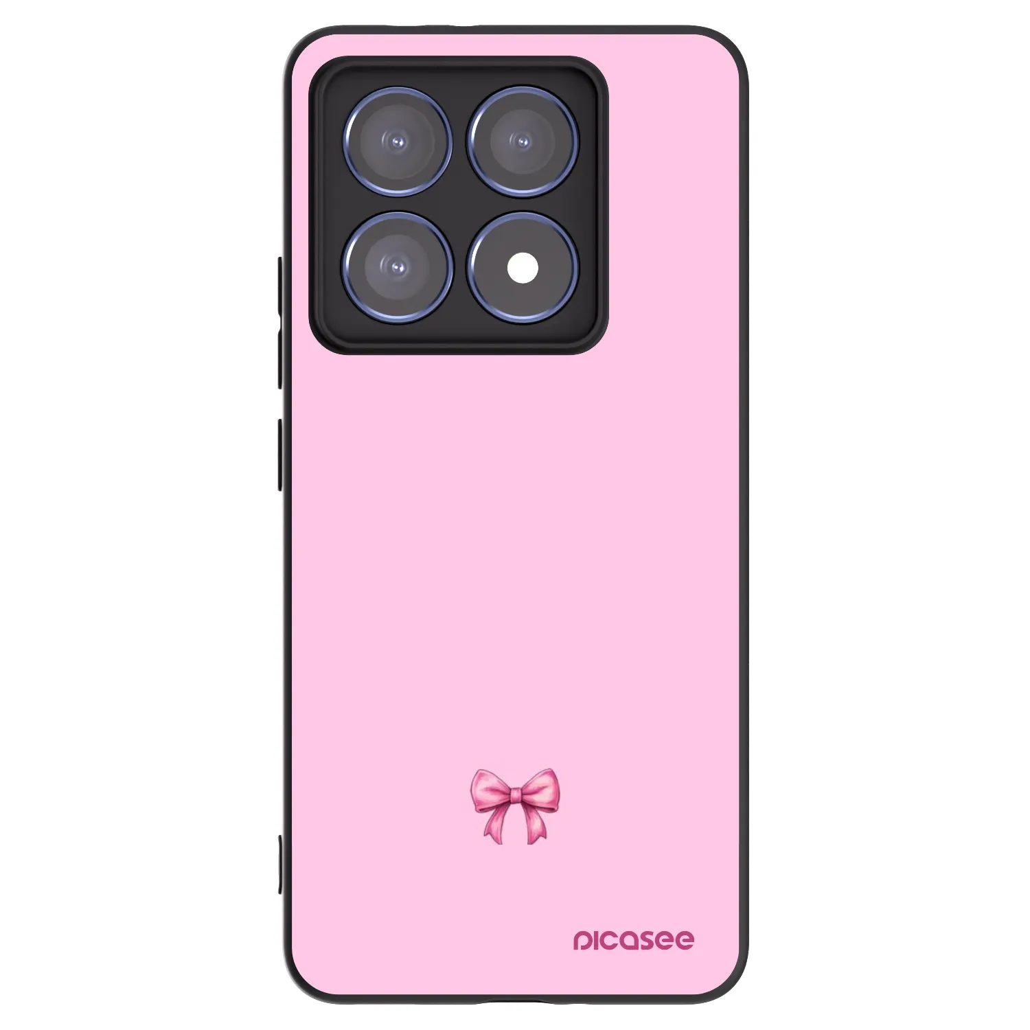 Picasee husă neagră din silicon pentru Xiaomi 14T Pro - Blush bow