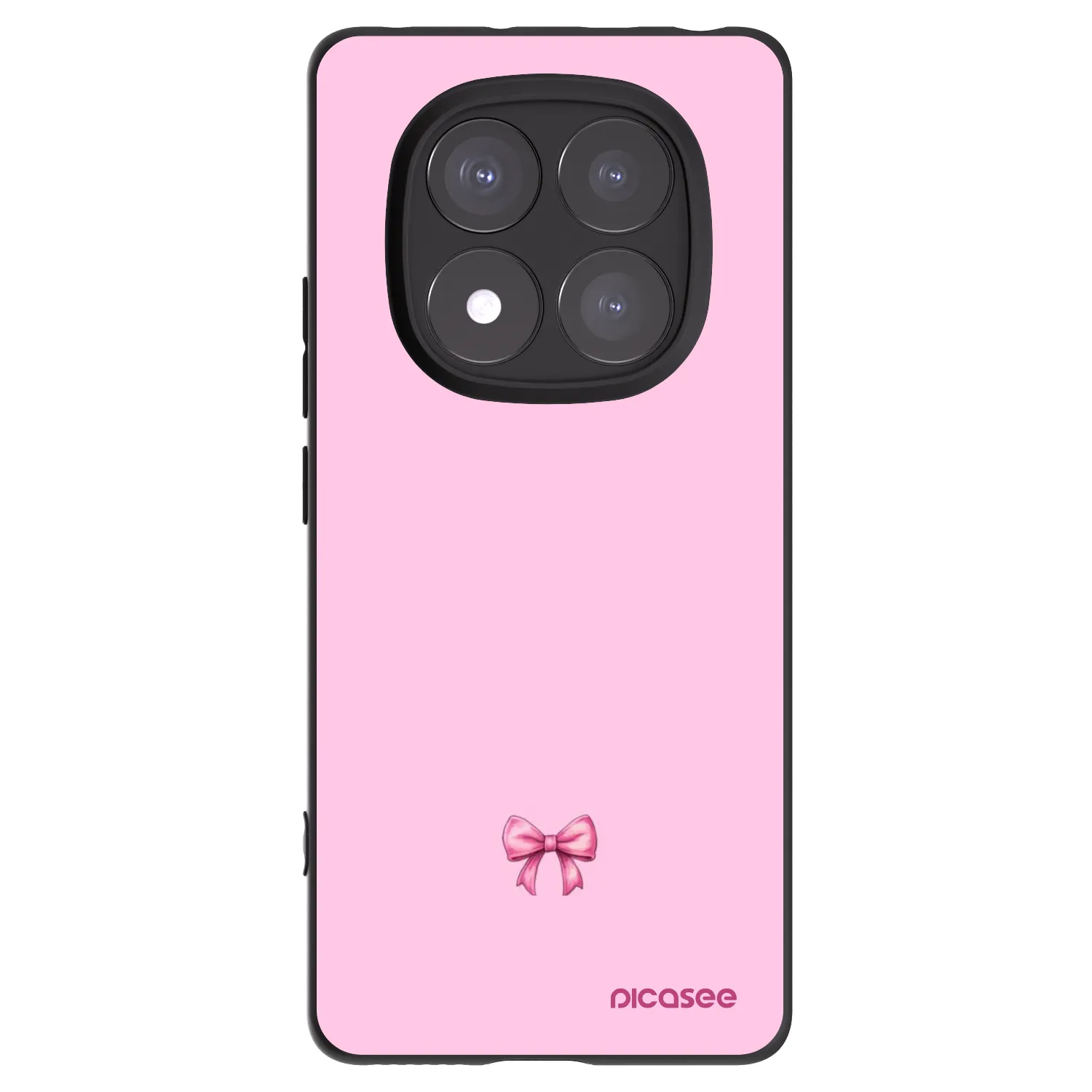 Picasee husă neagră din silicon pentru Xiaomi Redmi Note 14 Pro+ 5G - Blush bow