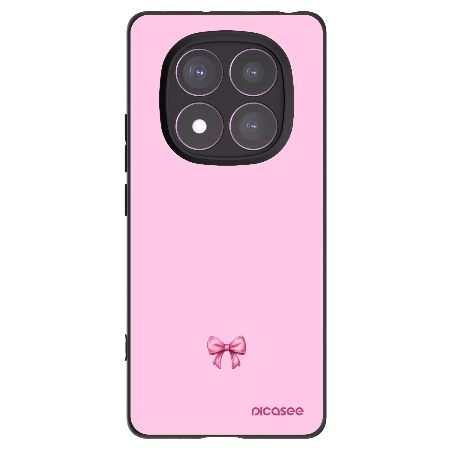 Picasee husă neagră din silicon pentru Xiaomi Redmi Note 14 Pro 4G - Blush bow