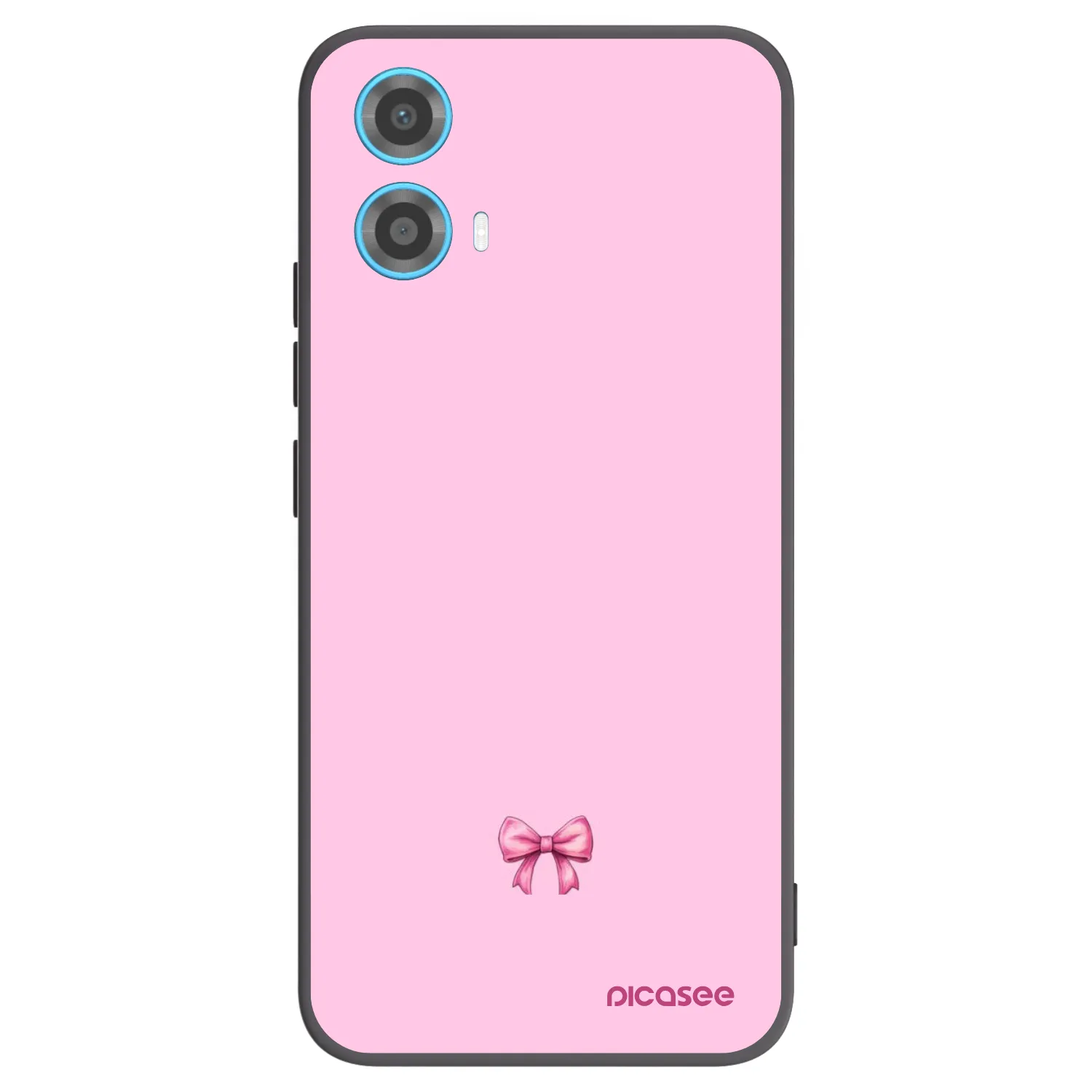 Picasee husă neagră din silicon pentru Motorola Moto G34 5G - Blush bow