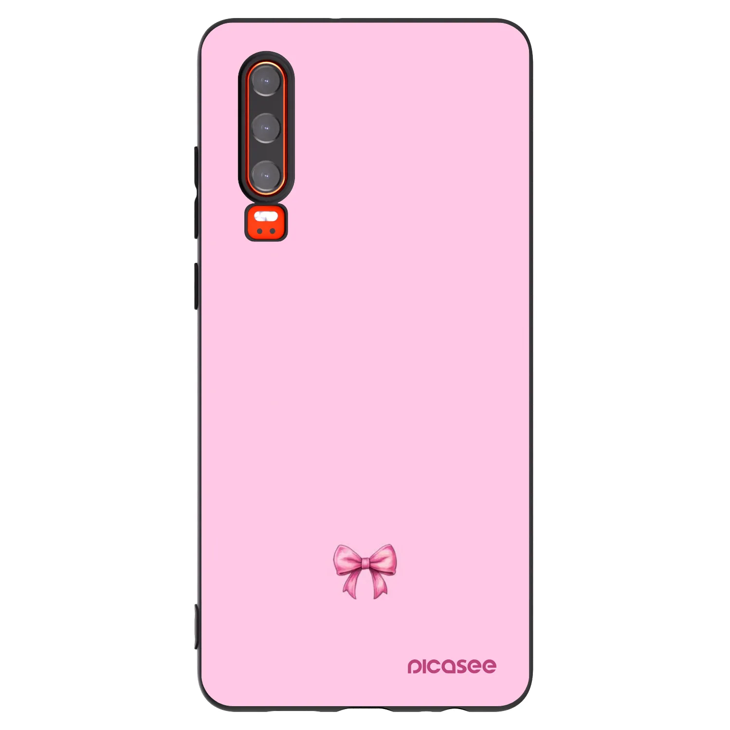 Picasee husă neagră din silicon pentru Huawei P30 - Blush bow