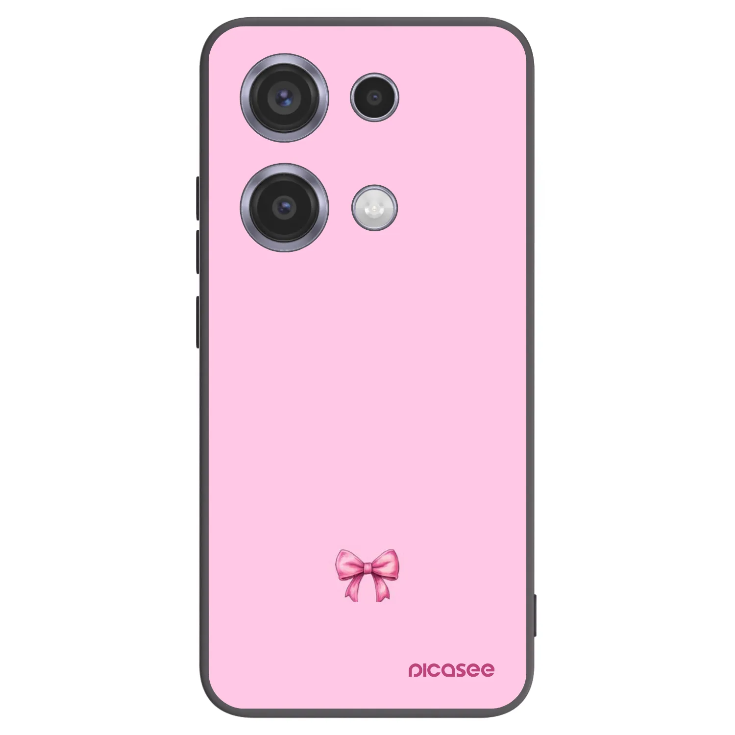Picasee husă neagră din silicon pentru Xiaomi Redmi Note 14S - Blush bow