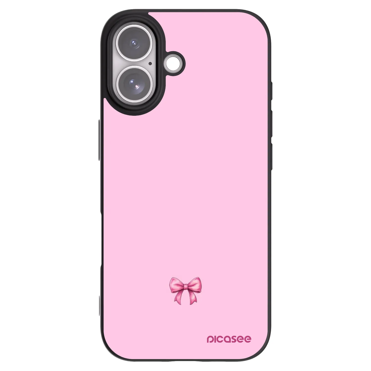 Picasee husă neagră din silicon pentru Apple iPhone 17 - Blush bow
