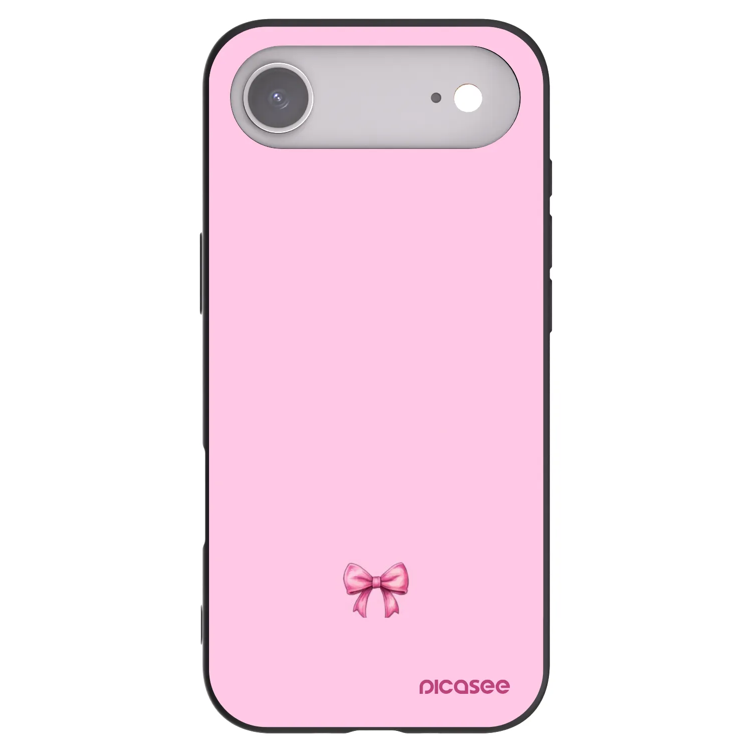 Picasee husă neagră din silicon pentru Apple iPhone Air - Blush bow
