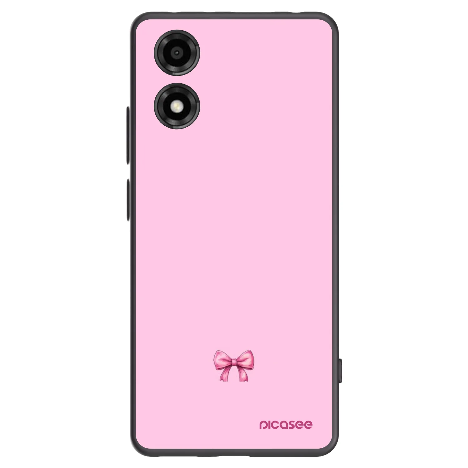 Picasee husă neagră din silicon pentru Motorola Moto E14 - Blush bow