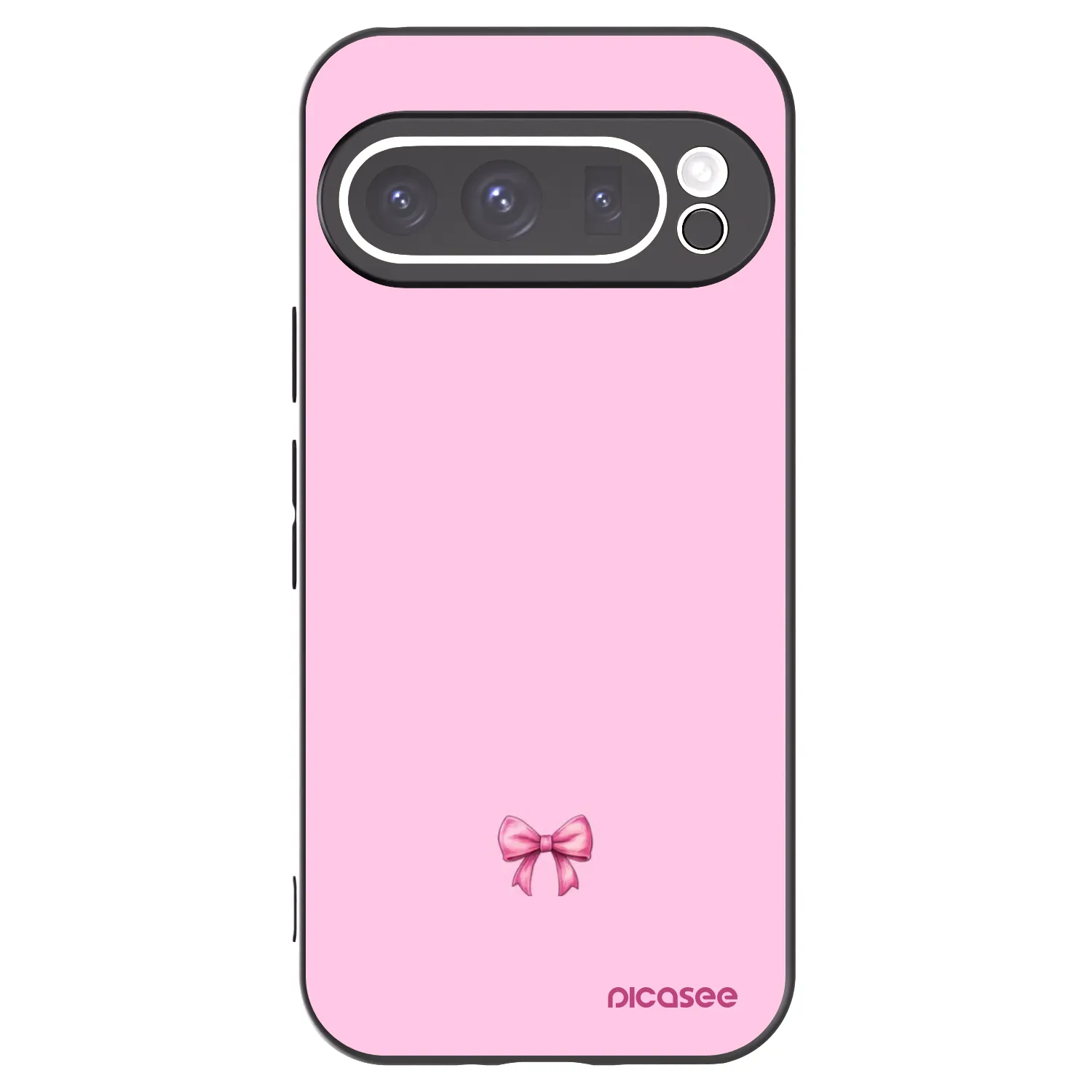 Picasee husă neagră din silicon pentru Google Pixel 9 Pro XL - Blush bow