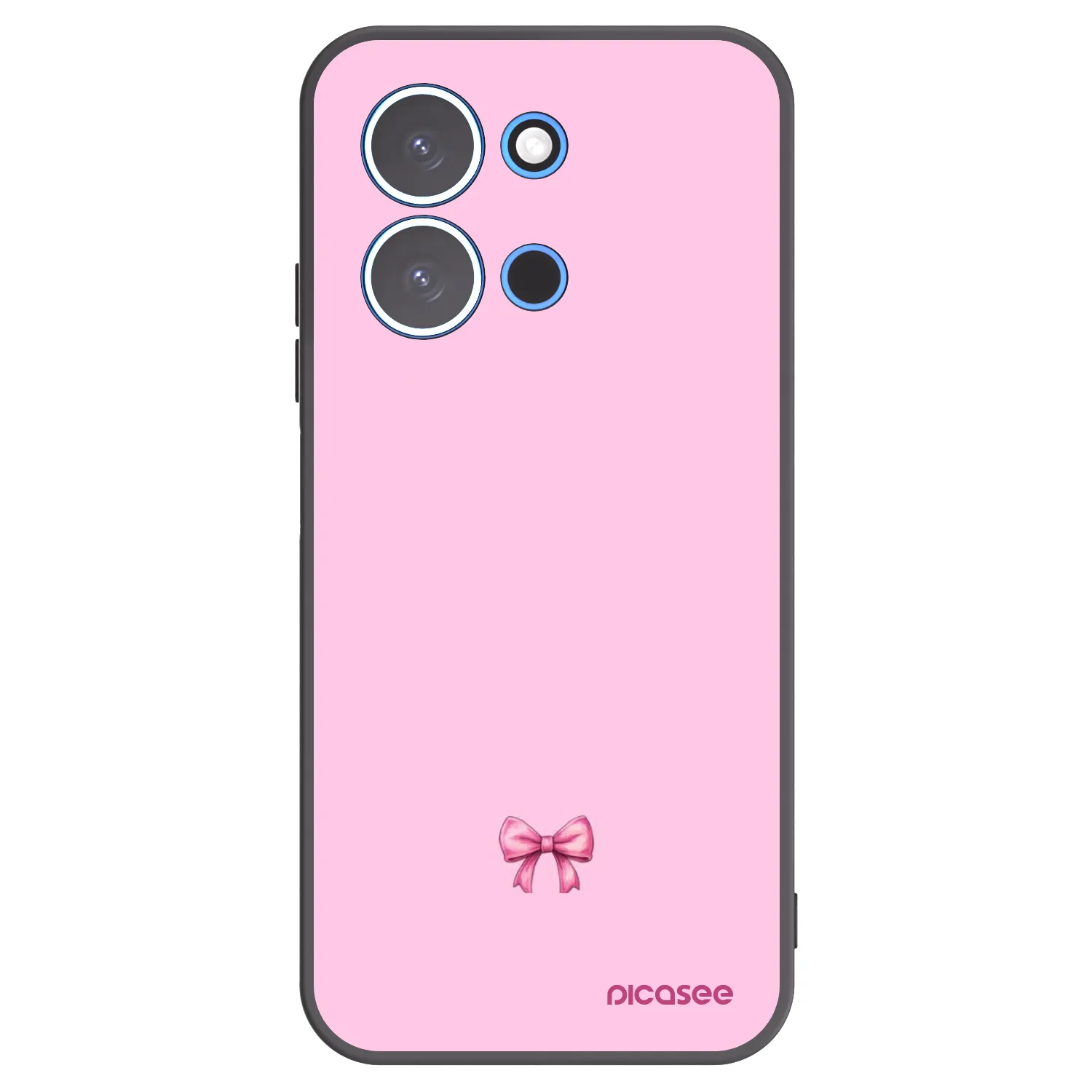 Picasee husă neagră din silicon pentru Xiaomi Redmi 15C 4G - Blush bow