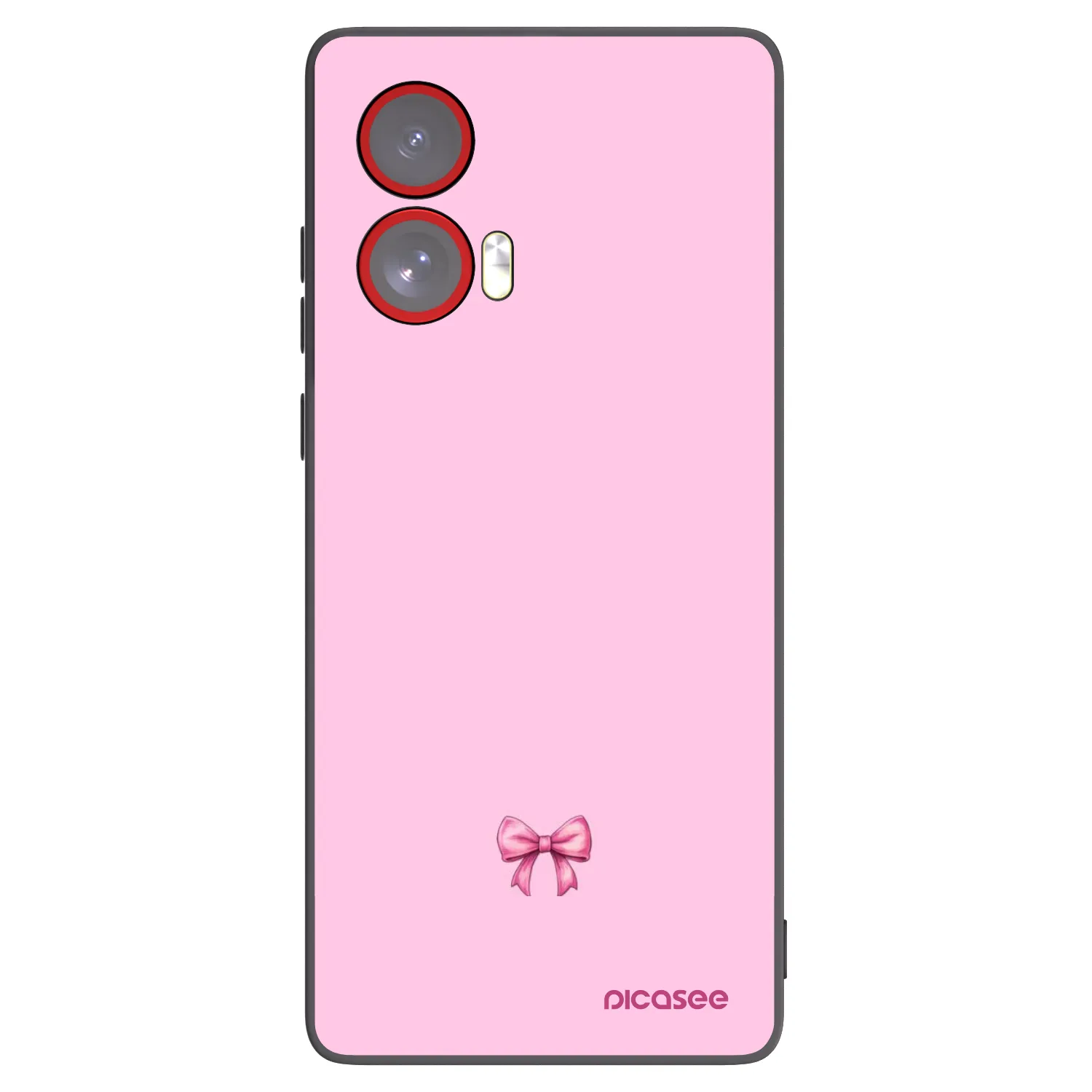 Picasee husă neagră din silicon pentru Motorola Edge 50 Fusion - Blush bow