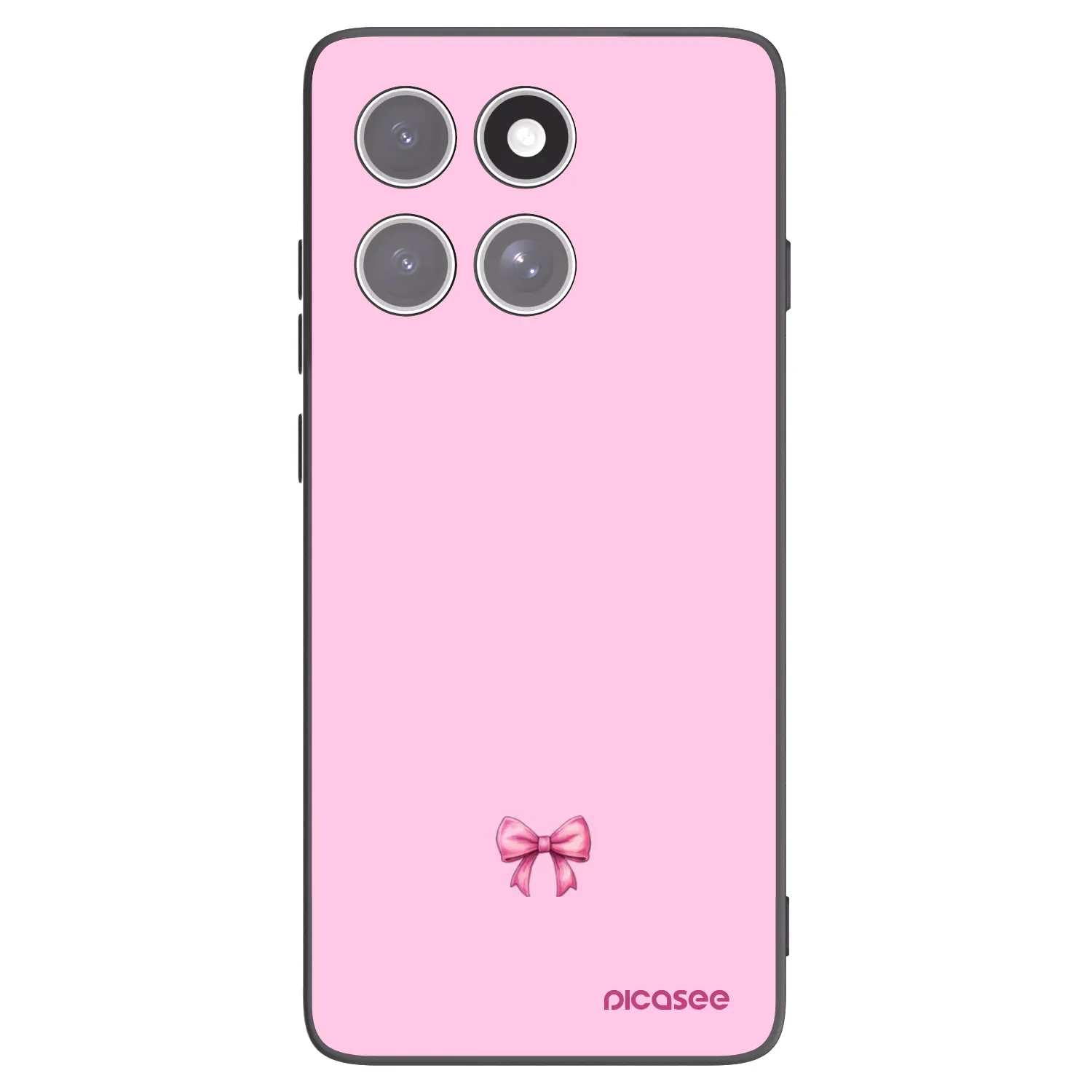 Picasee husă neagră din silicon pentru Motorola Edge 60 Fusion - Blush bow