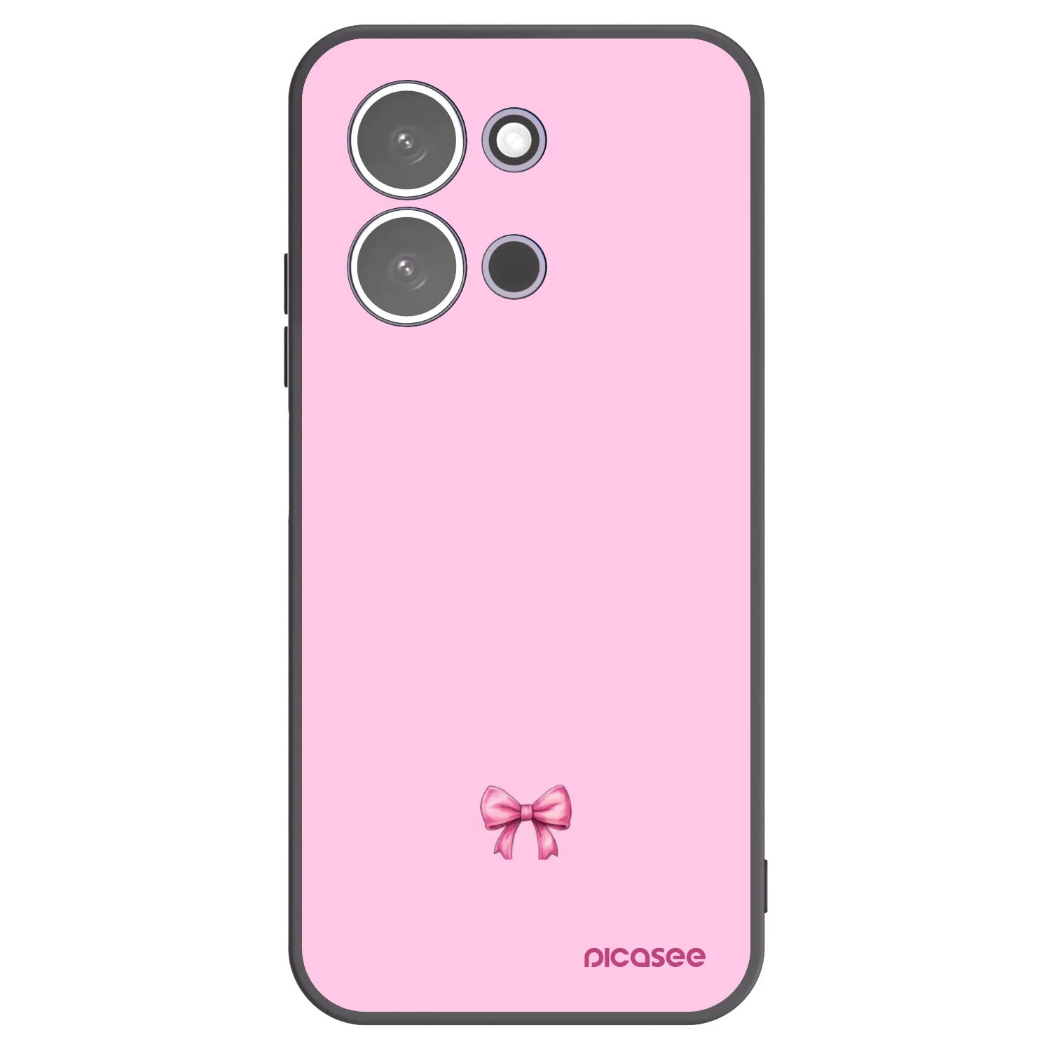 Picasee husă neagră din silicon pentru Xiaomi Redmi 15C 5G - Blush bow