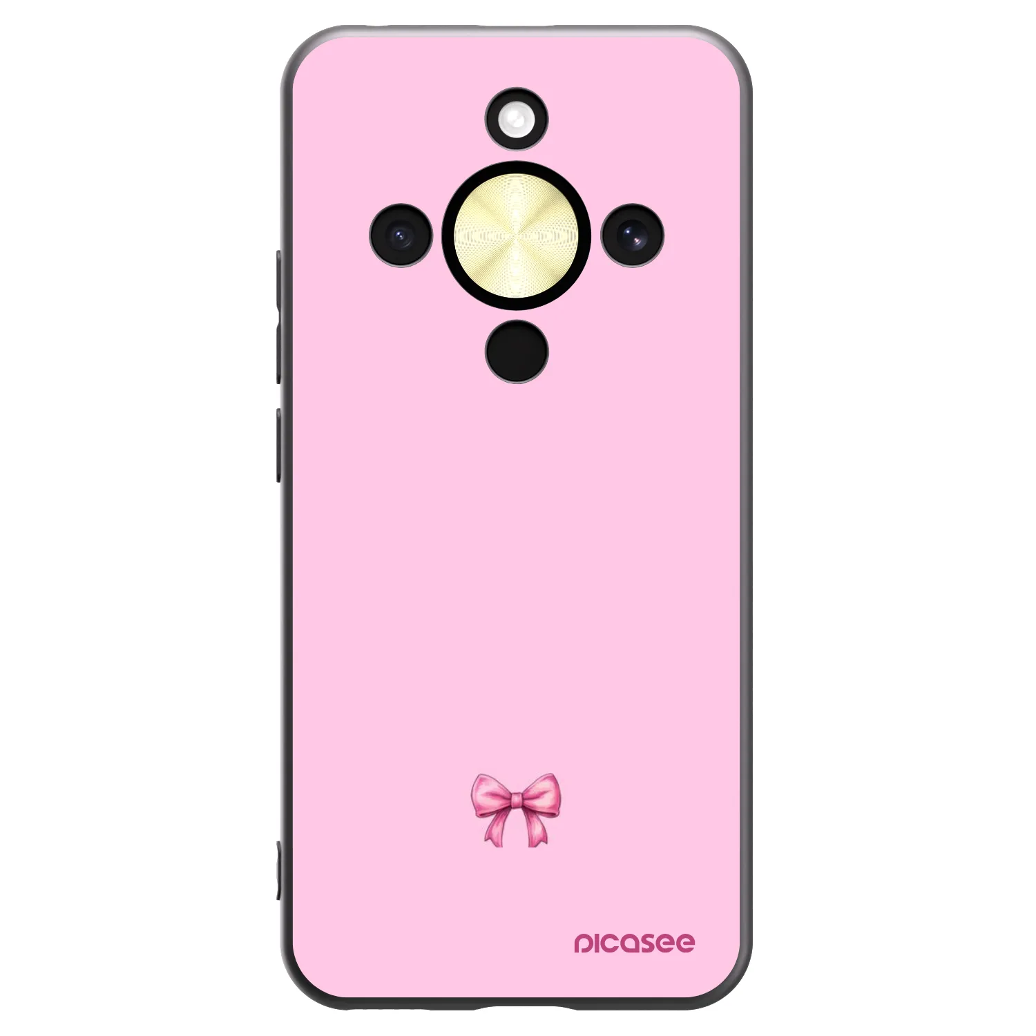 Picasee husă neagră din silicon pentru Honor Magic8 Lite 5G - Blush bow