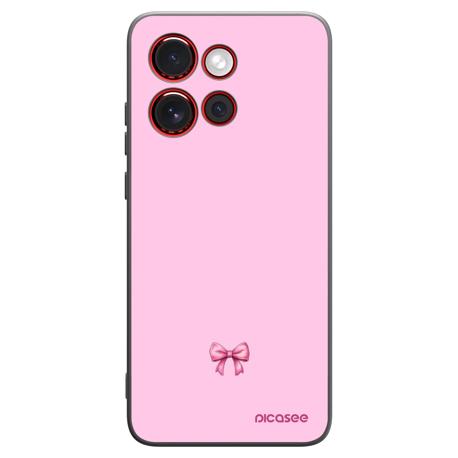 Picasee husă neagră din silicon pentru Motorola Edge 60 Neo 5G - Blush bow