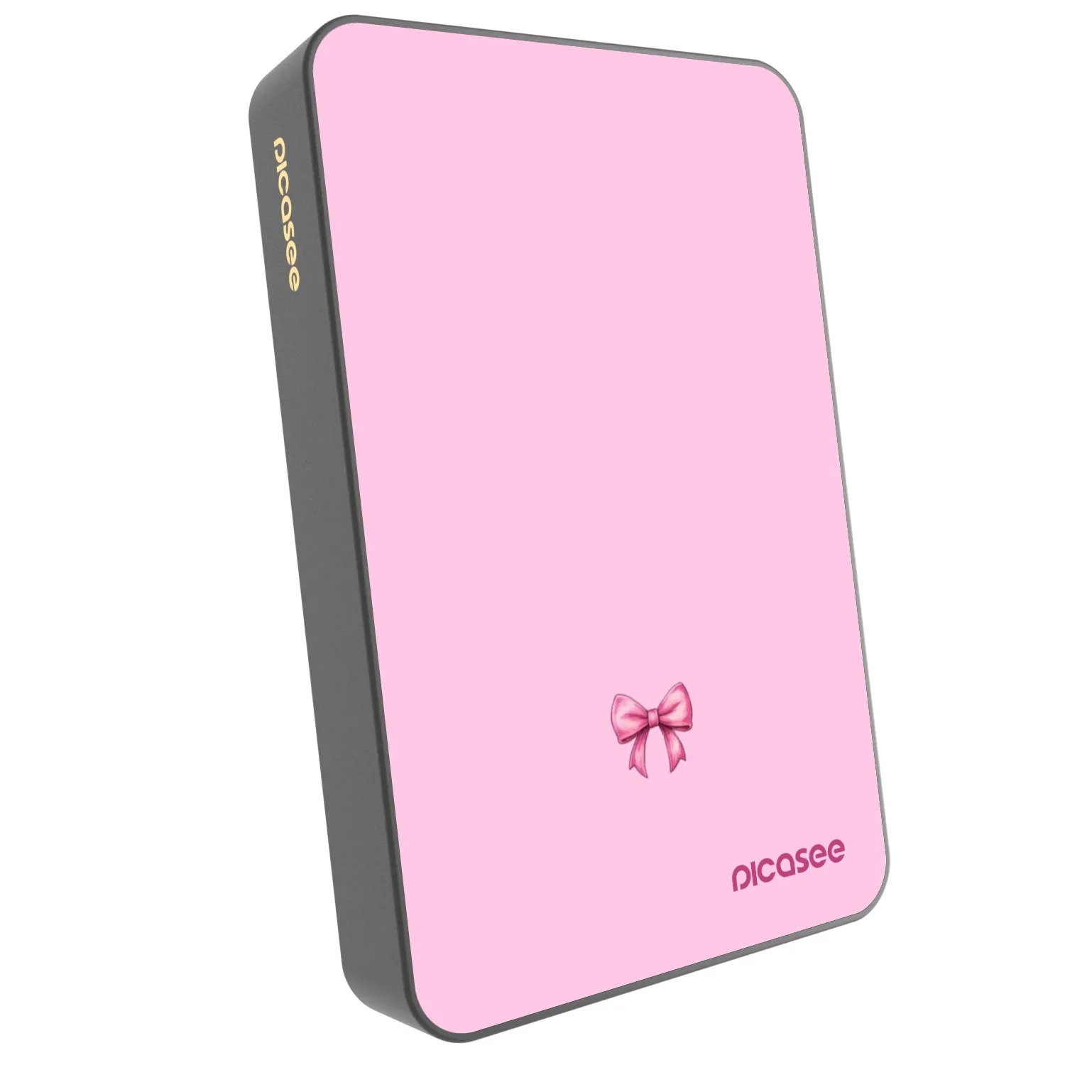 Picasee Powerbank cu MagSafe 10 000 mAh Gri - Blush bow