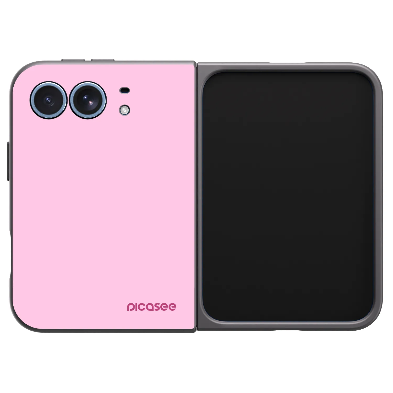 Picasee husă neagră din silicon pentru Apple iPhone Duo - Blush bow