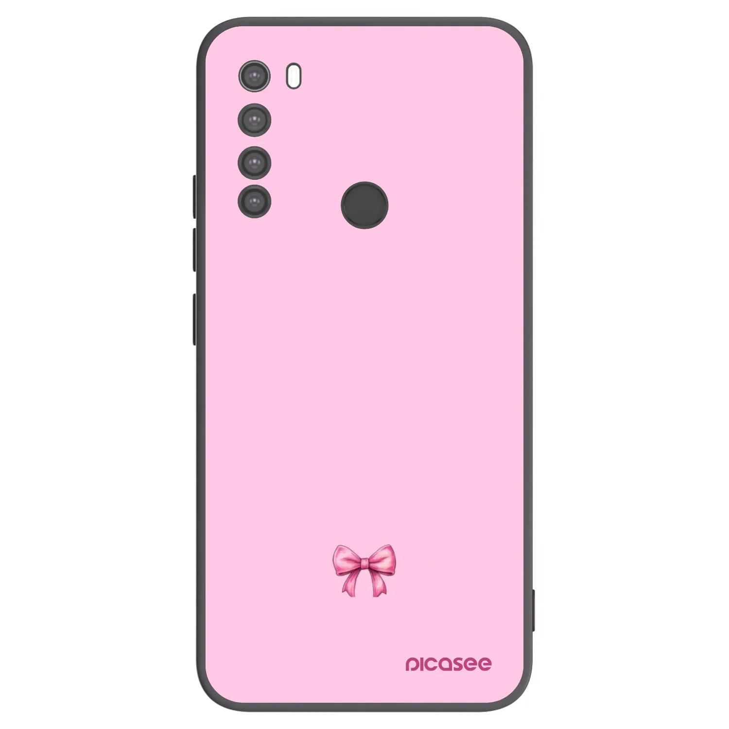 Picasee husă neagră din silicon pentru Xiaomi Redmi Note 8 - Blush bow