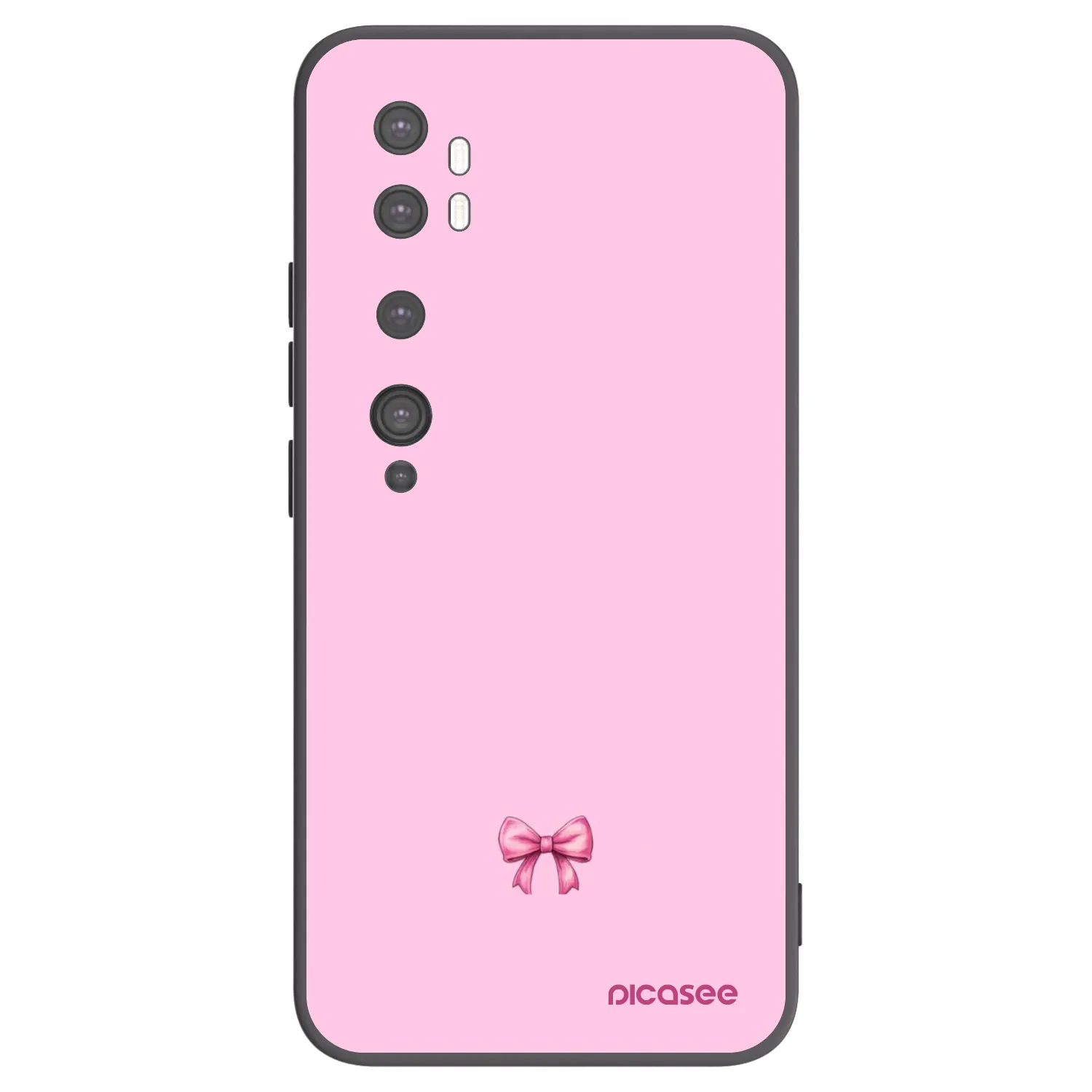 Picasee husă neagră din silicon pentru Xiaomi Mi Note 10 (Pro) - Blush bow