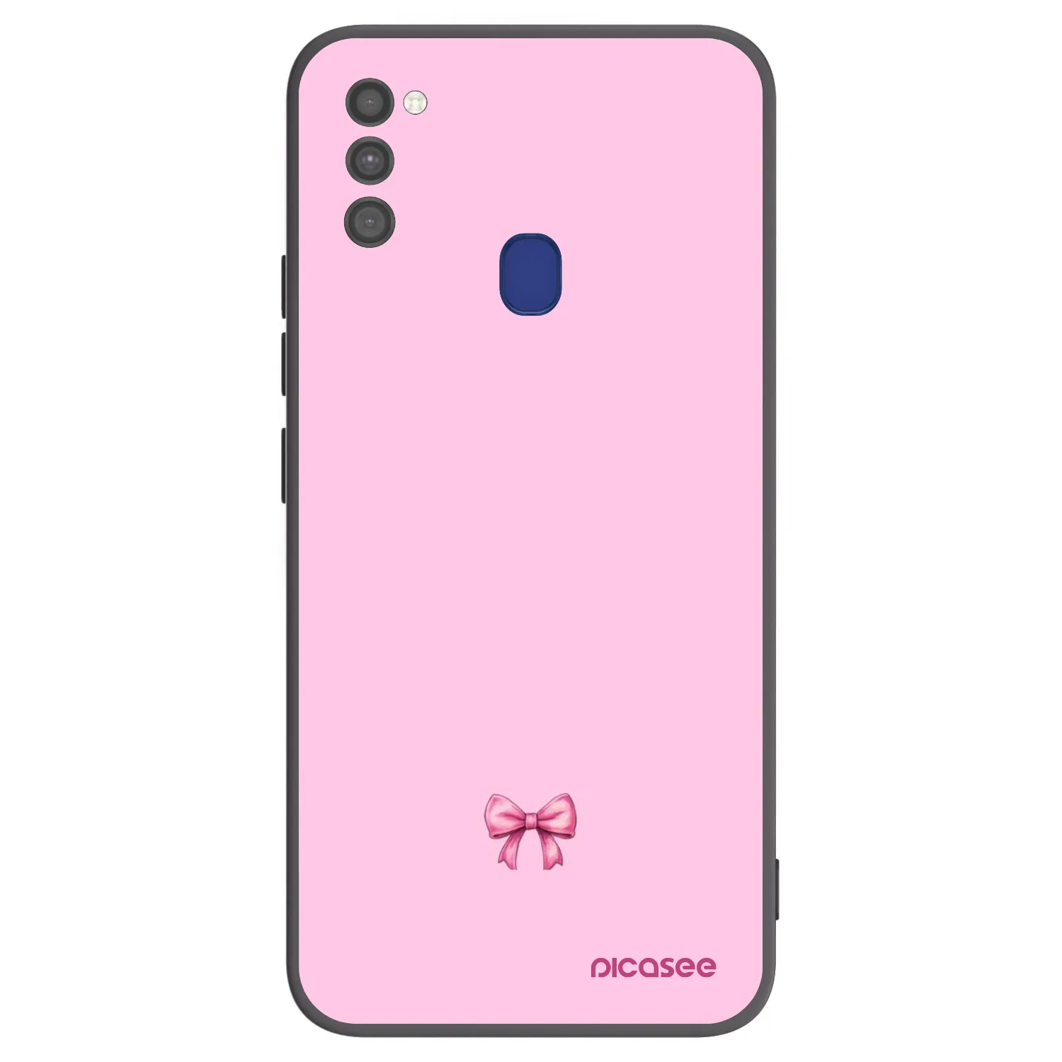 Picasee husă neagră din silicon pentru Samsung Galaxy M21 M215F - Blush bow