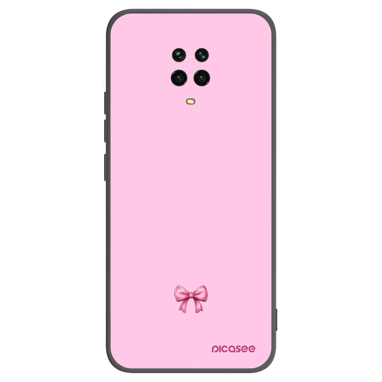Picasee husă neagră din silicon pentru Xiaomi Redmi Note 9S - Blush bow