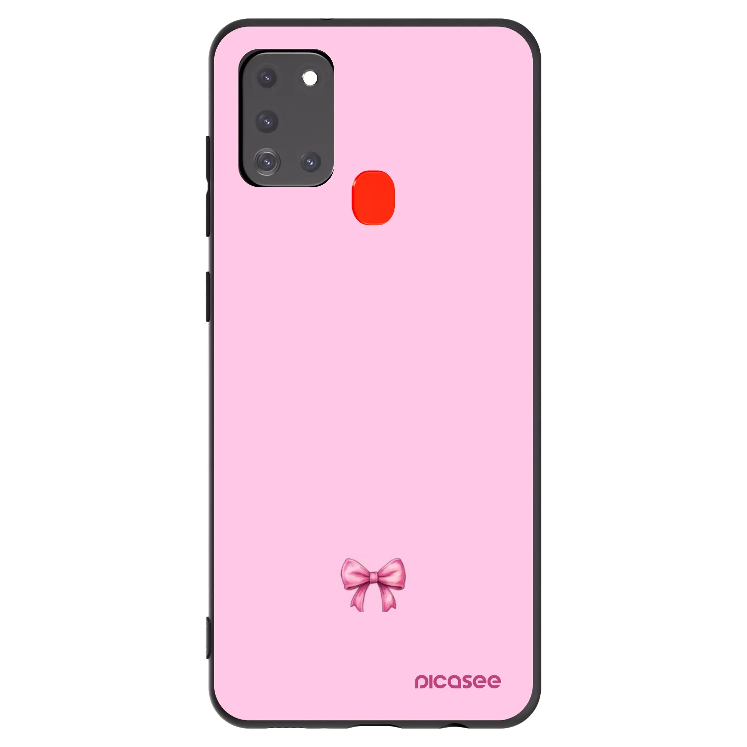 Picasee husă neagră din silicon pentru Samsung Galaxy A21s - Blush bow
