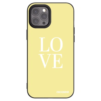 Picasee husă neagră din silicon pentru Apple iPhone 12 Pro Max - Love