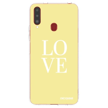 Picasee husă transparentă din silicon pentru Samsung Galaxy A20s - Love