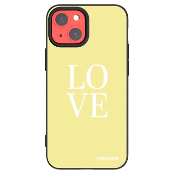 Picasee husă neagră din silicon pentru Apple iPhone 13 mini - Love