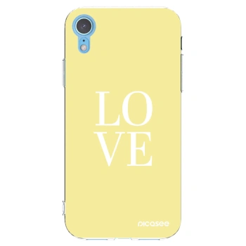 Picasee husă transparentă din silicon pentru Apple iPhone XR - Love