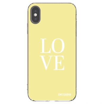 Picasee husă transparentă din silicon pentru Apple iPhone XS Max - Love