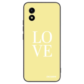 Picasee husă neagră din silicon pentru Vivo Y01 - Love