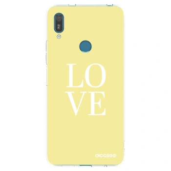 Picasee husă transparentă din silicon pentru Huawei Y7 2019 - Love