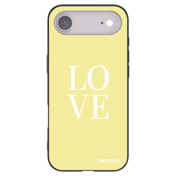 Picasee husă neagră din silicon pentru Apple iPhone Air - Love