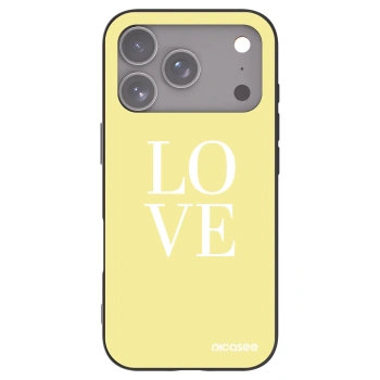Picasee husă neagră din silicon pentru Apple iPhone 17 Pro - Love