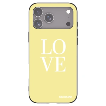 Picasee husă neagră din silicon pentru Apple iPhone 17 Pro Max - Love