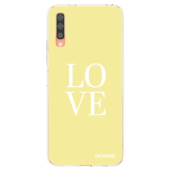 Picasee husă transparentă din silicon pentru Samsung Galaxy A70 A705F - Love