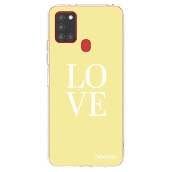 Picasee husă transparentă din silicon pentru Samsung Galaxy A21s - Love