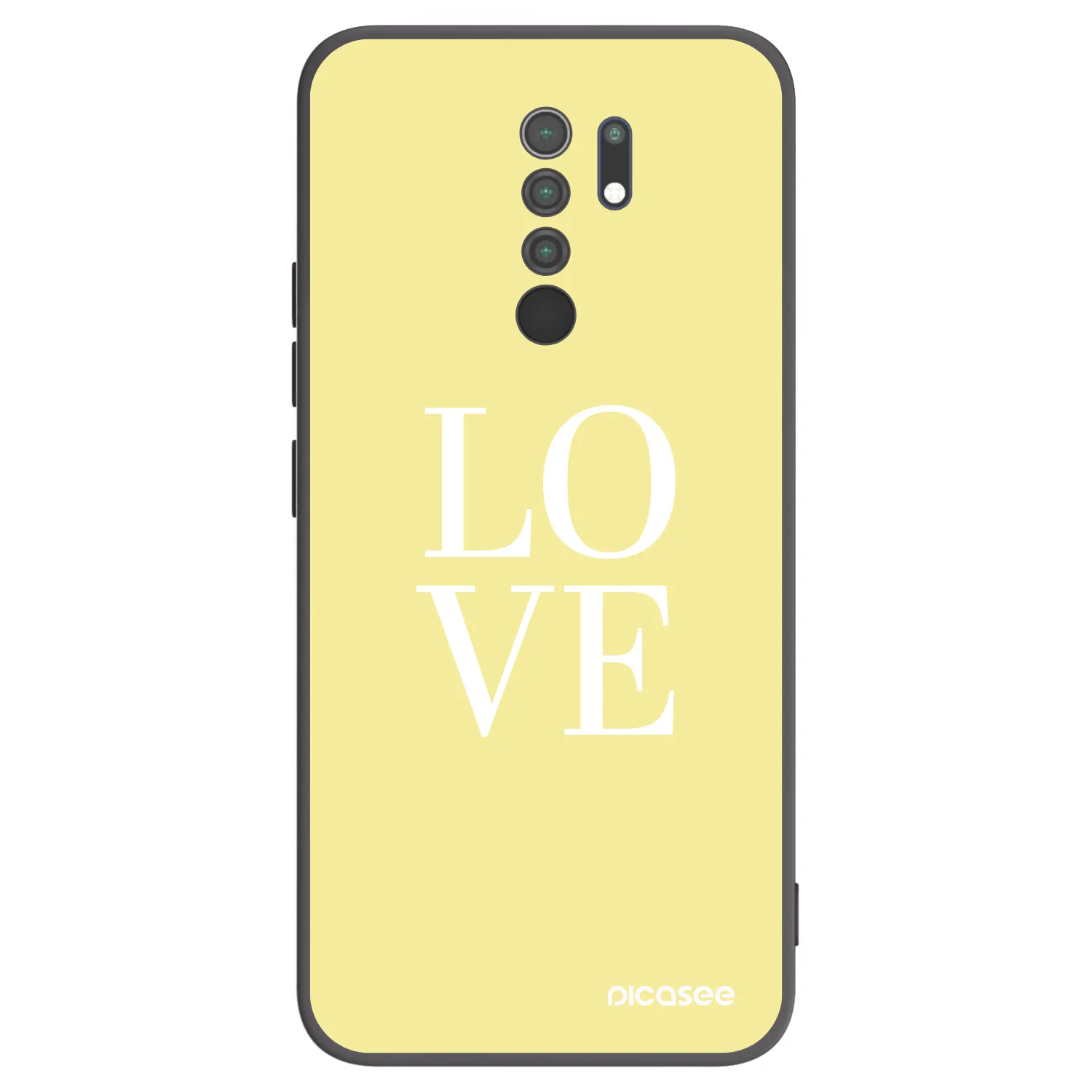 Picasee husă neagră din silicon pentru Xiaomi Redmi 9 - Love