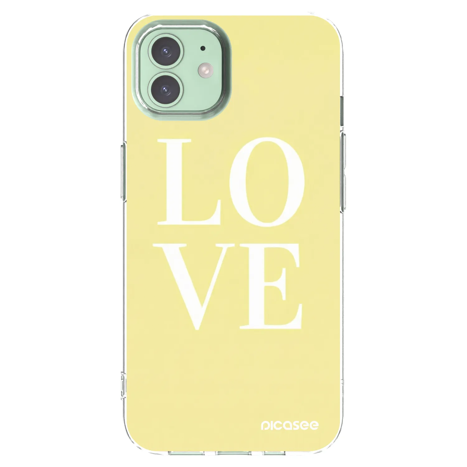 Picasee husă transparentă din silicon pentru Apple iPhone 12 - Love